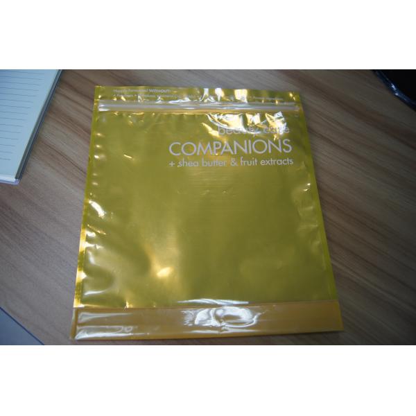 Мешок прозрачного переднего дисплея пластичный косметический упаковывая с застежкой -молнией