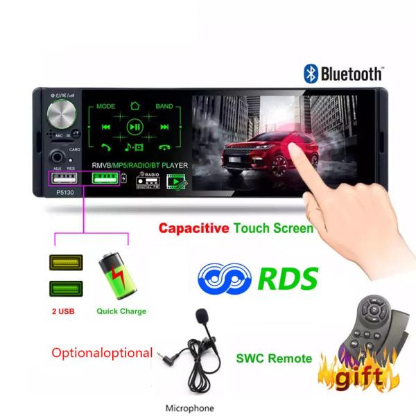 4.1 Inch 1 Din Car Stereo Touch Screen Car Stereo DVD Radio Audio With RDS / FM / AM