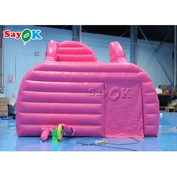Надувная палатка для газона 4.5x3x3.8м Розовая форма автомобиля Надувная воздушная палатка Конфеты Пищевая нить
