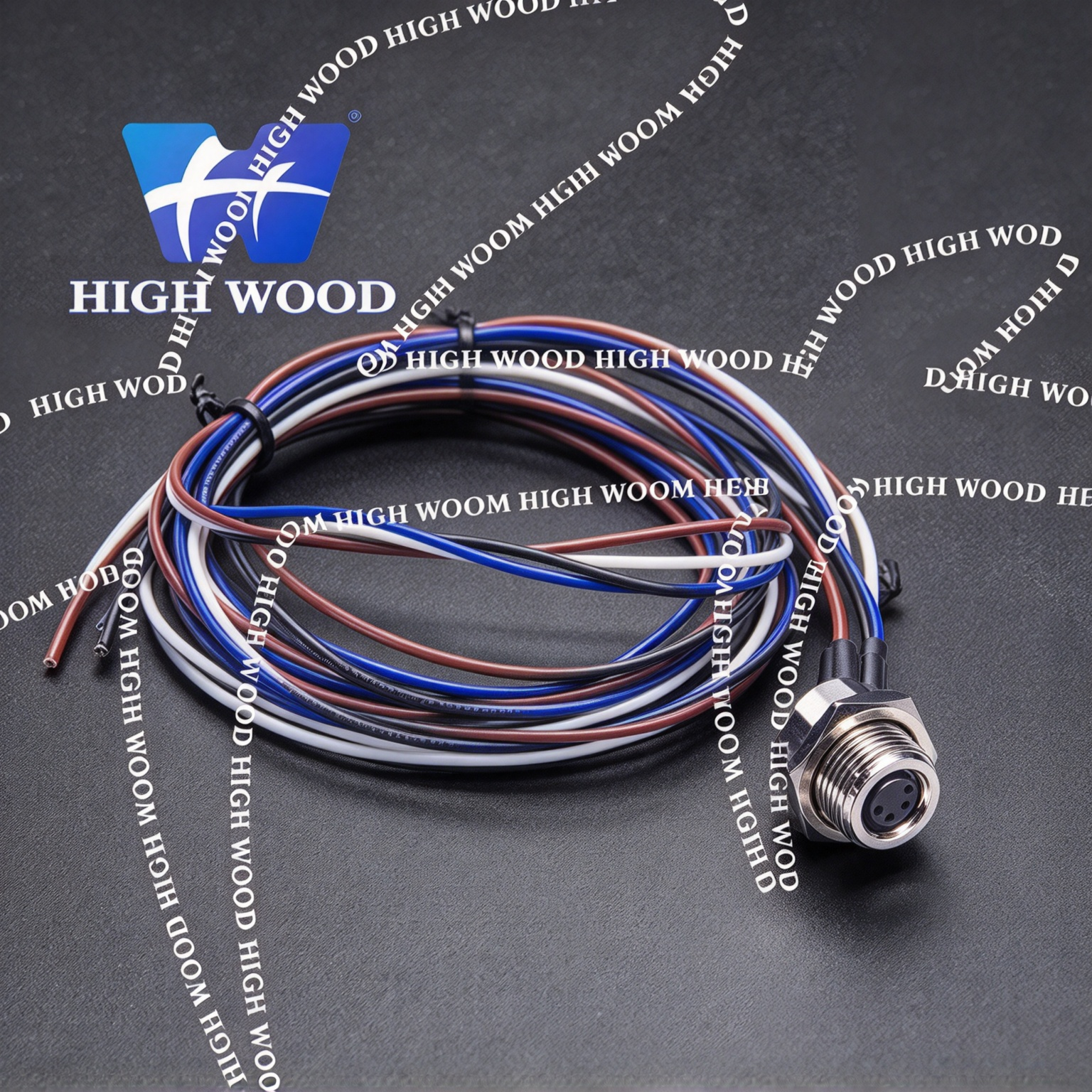 M8 Series 4-Pin Front Mount Female Connector 30cm AWG24