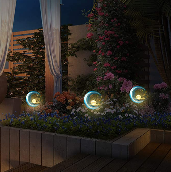 Metal IP65 Waterproof Solar Moon Garden Light