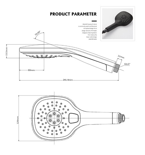 Contemporary Shower Wall Faucet Black Matte Single Handle Under Water Faucet 20.5cm