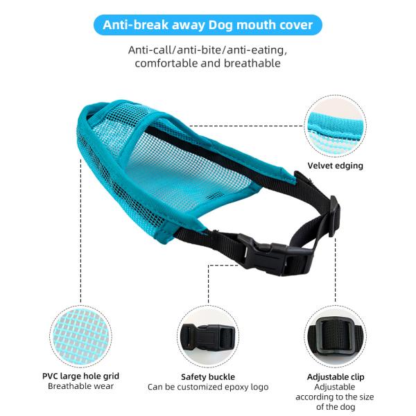 Намордник собаки сетки поддельного укуса намордников любимца собаки нейлона анти- на открытом воздухе
