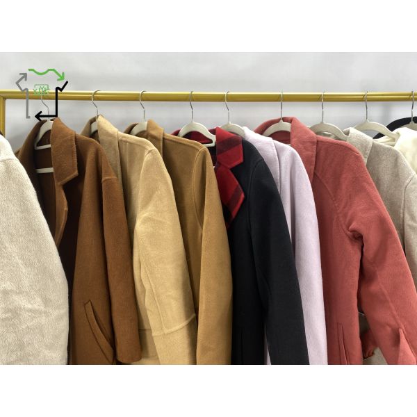 Second Hand Double Sided Overcoat Comfortable Winter Fashion Used Clothing Bales