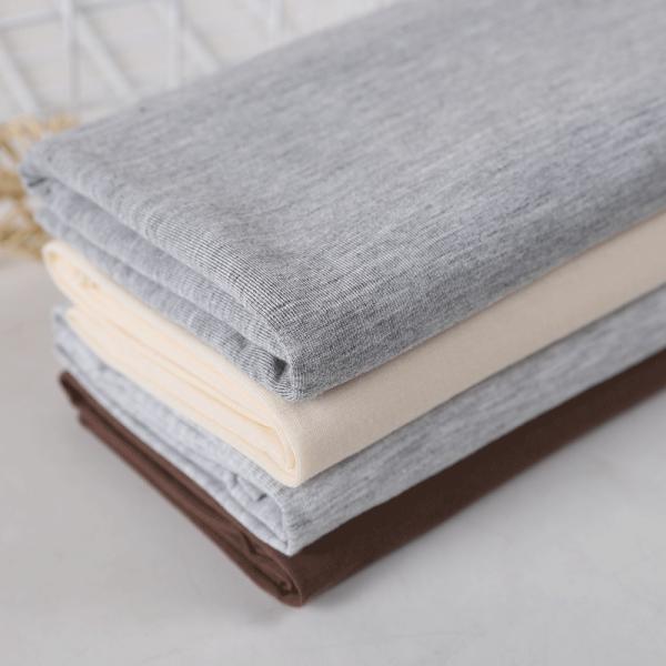Free Sample Organic Pure Bamboo Cotton Spandex Mix Fleece Fabric