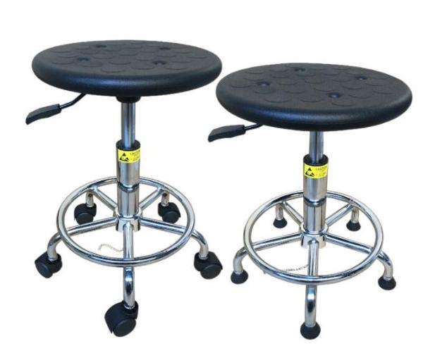 Laboratory cleanroom Anti Static Chair Retraction Stool ESD Seats Height Control