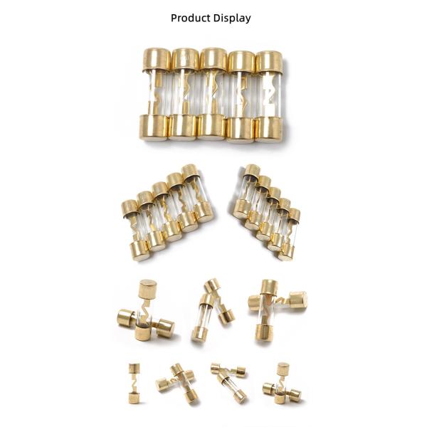 10*38mm Glass Fuse Tube 60A  80A 20A 100A  32V  Gold Plated Glass Fuse