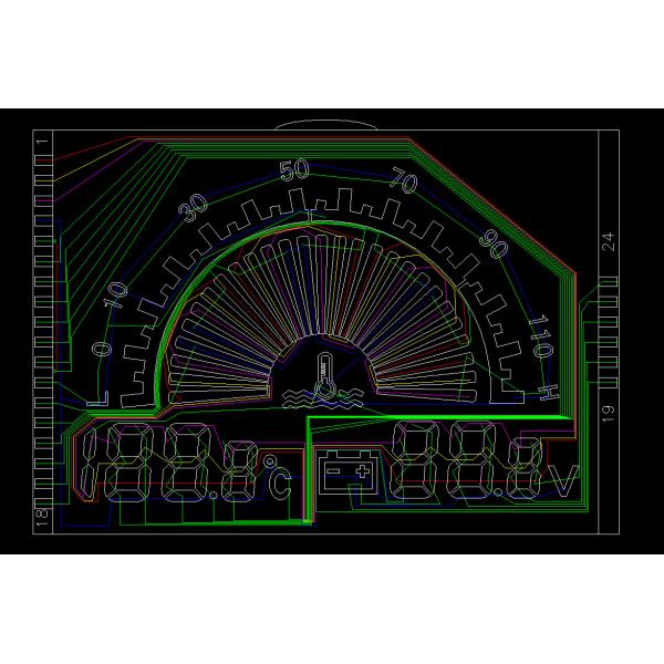 Настройка ПИН-коннектора для контроллера транспортного средства TN 7 Segment LCD Display