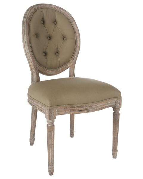 vintage french round upholstered side chair solid wood carved dining chair dining room