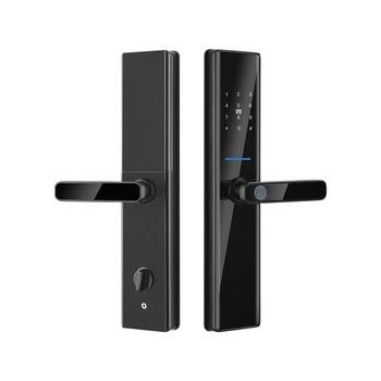 Fechaduras de porta Biométricas de impressões digitais pretas Tuya TTlock Fechaduras de porta eletrônicas digitais