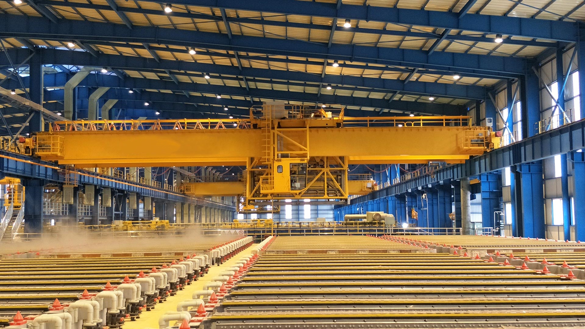 Multi Function Electrolytic Copper Overhead Crane 5 Ton 10 Ton 20 Ton for Cathode Anode Handling Anti Corrosion Design