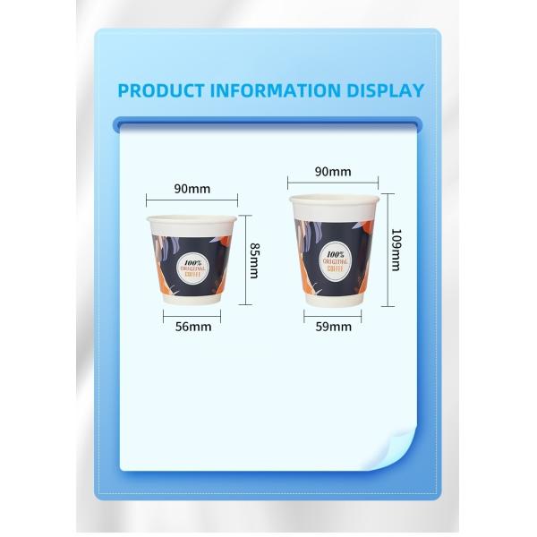 30-Day Return Policy Eco-Friendly Customized Coffee Paper Cups for Hot Water Drinking