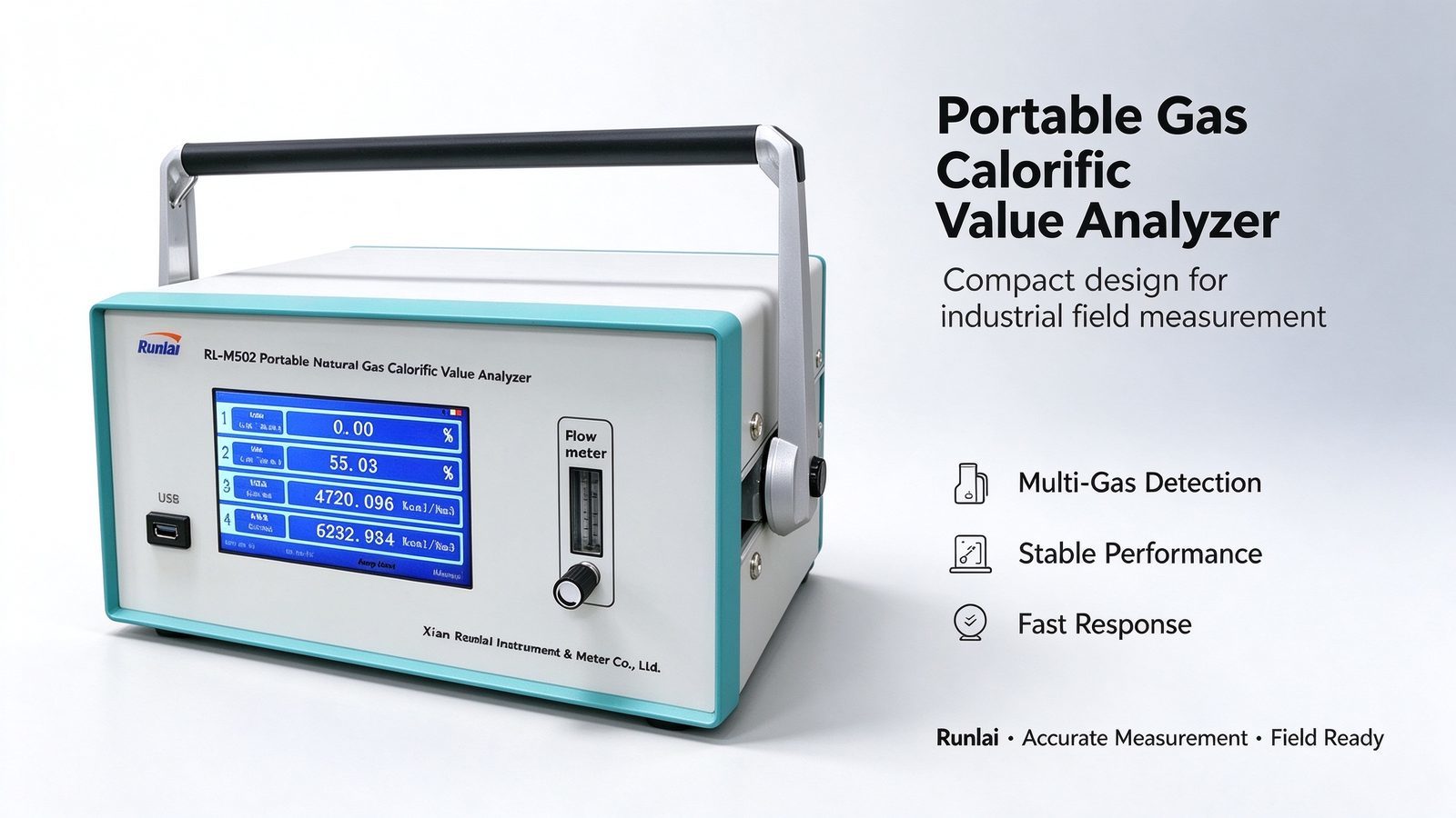Metal Multi Calorific Value Portable Gas Analyzer CO2 CH4 DP CnHm Natural Gas Detector