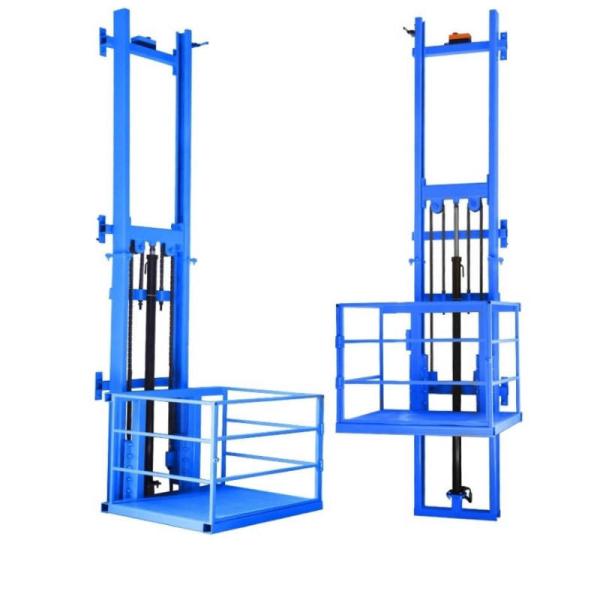 500kgs Double Mast Hydraulic Goods Lift 6m Exterior Freight Elevator