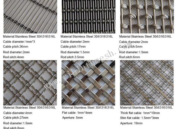 2mm Diameter Decorative Wire Mesh / Screen Metal Mesh For Home 200 Mesh