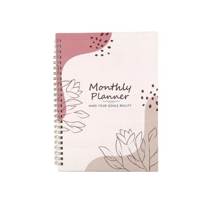 Planificateur de cahier imprimé sur mesure Remplissez A5 Planificateur quotidien mensuel Couverture dure Taille variable
