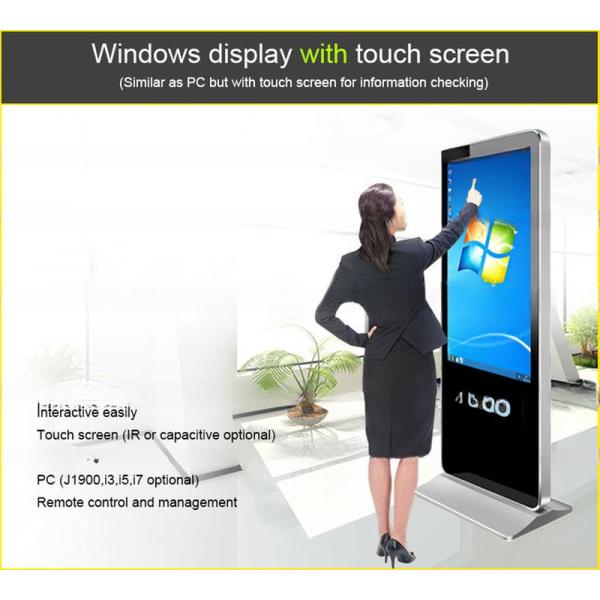 4K UHD 55 дюймовый светодиодный стенд на полу вертикальный интерактивный киоск самообслуживания с мини-компьютером Win10/11 OS