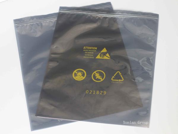 120 * 150 + 40 Mm Black Anti Static Shielding Bags Waterproof With Zipper