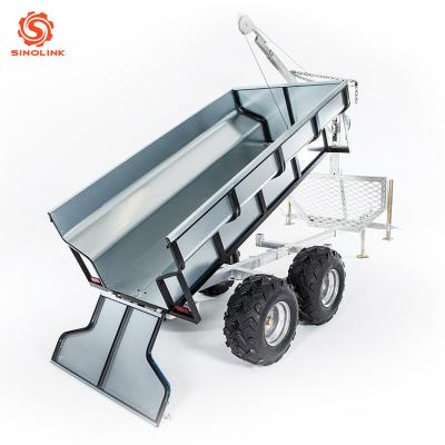 Atv Timber Trailer With Crane Log 2500lbs 1000kgs Manual Winch