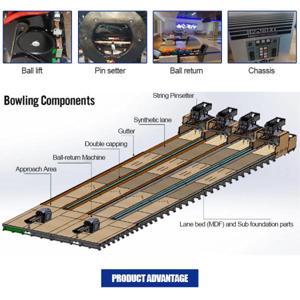 Great Standard Design Bowling Lanes Equipment For Adults And Children 25m Complete Arena