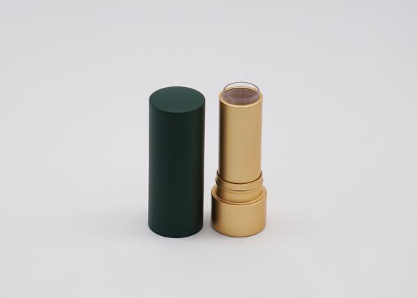 Surface de pulvérisation en métal d'ODM de rouge à lèvres de couleur vide vert-foncé de tube