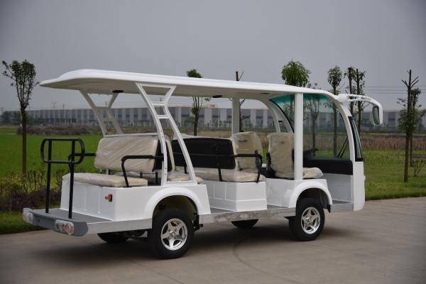 Customized Mini Electric Sightseeing Cars Four Wheels With Hydraulic Braking System