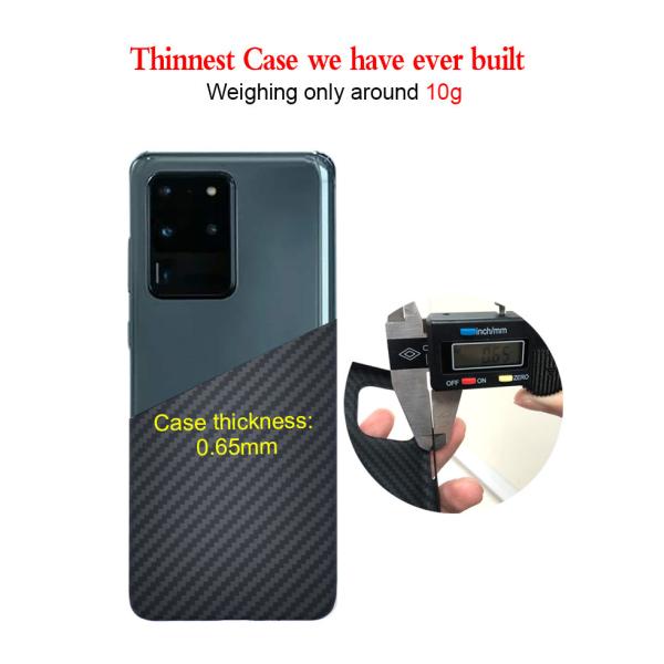 Крышка Кевлара случая Samsung S20 волокна углерода Aramid ультра защитная