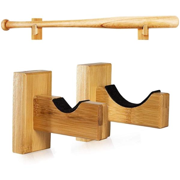 Wall Shelf for Baseball and Softball Bats Multifunctional Hook Type Installation
