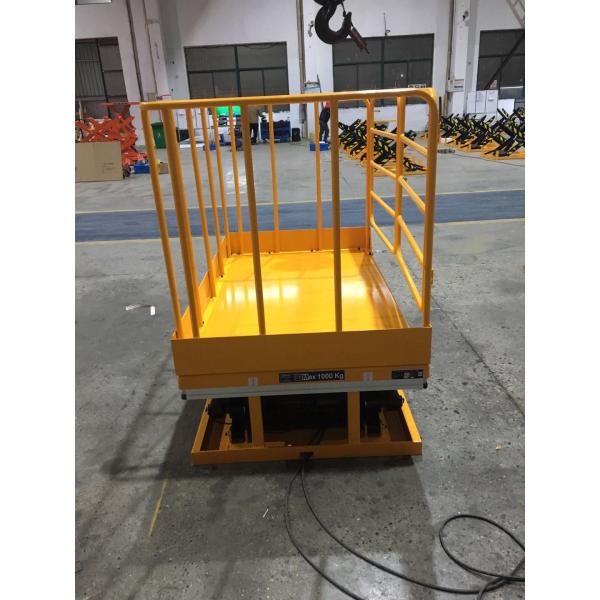 881lbs Electric Lift Work Table High Travel Lifts With Safety Handrail 1700x1000mm