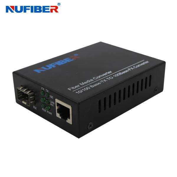 10/100M SFP to RJ45 Media Converter SFP to UTP Port 100M Optical Extender DC5V