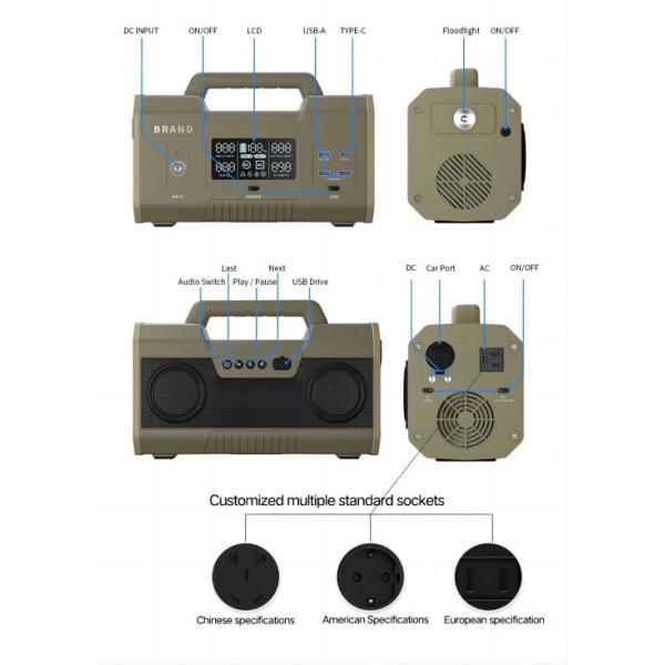 central elétrica portátil da emergência de 220V 50HZ, fonte de alimentação móvel exterior estável