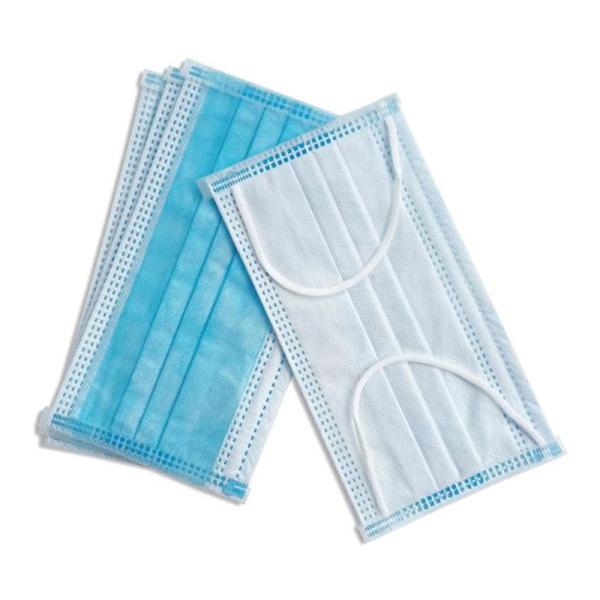 Tasteless Adjustable Straps Spunbond Blue Surgical Mask