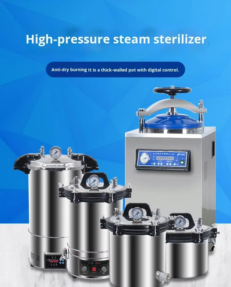 Laboratory Autoclave 24 Liter 18 Liter Pressure Steam Sterilizer with Digital Display Panel
