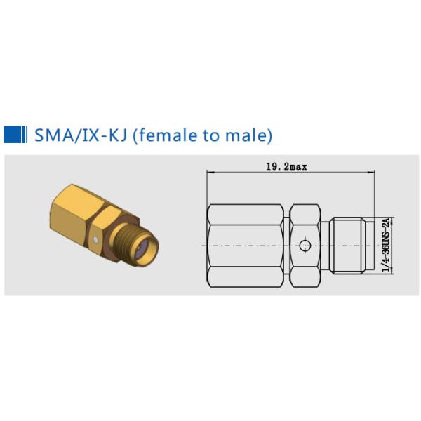 Женщина на мини SMP Женщина 2,4 мм латуни позолоченный адаптер