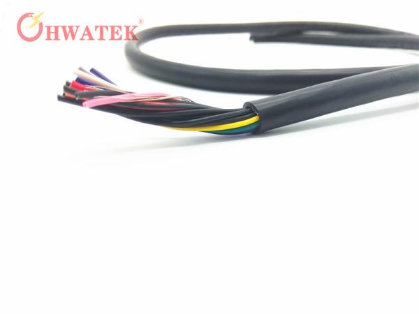 Cabo distribuidor de corrente flexível UL20317 de fio encalhado do revestimento de PUR com o óleo de 2 - 8 condutores resistente