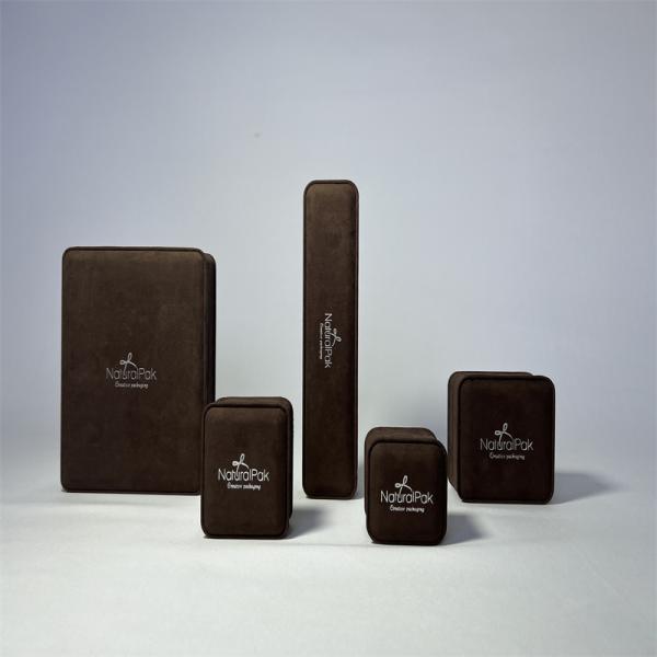 Brown Suede Luxury Jewelry Packaging Boxes Bangle Bracelet Storage Box OEM ODM