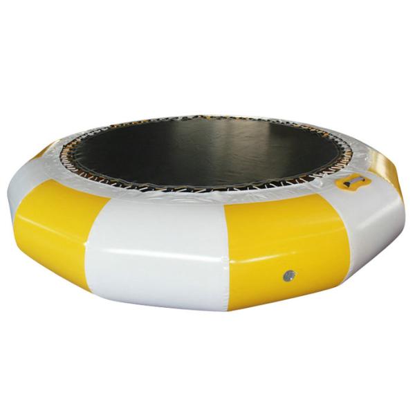 Yellow Inflatable Water Park Toys / Outdoor Inflatable Water Trampoline 5.2*5.2*0.9M