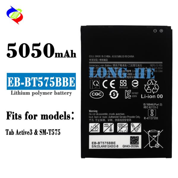 100% compatível EB-BT575BBE Para Samsung Tab Active 3 SM-T570 SM-T575 Bateria 5050mAh