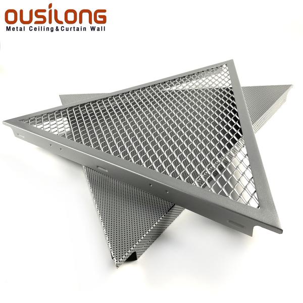 PVDF Coating 1.2mm Trim In Silver Office Ceiling Tiles