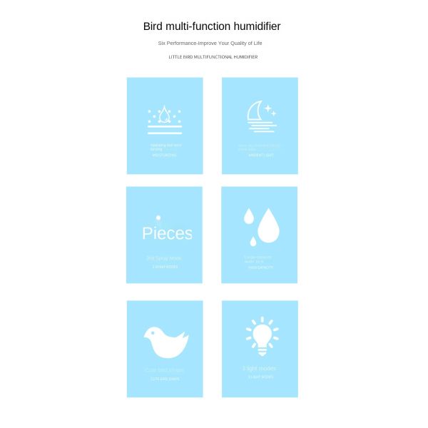Ultrasonic Cool Mist LED Lamp Air Ultrasonic Humidifier Quiet Operation With USB Charging