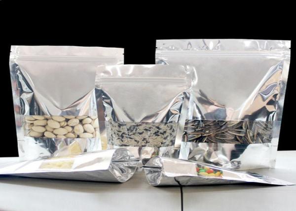 Print Customized Aluminum Foil Packaging Bags Stand Up Pouches With Zipper