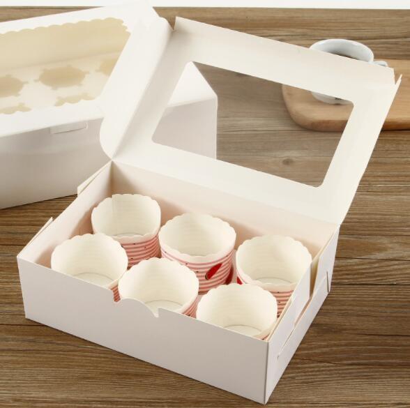 350gsm Paper Food Grade Packaging Customized Size Muffin Packaging Boxes