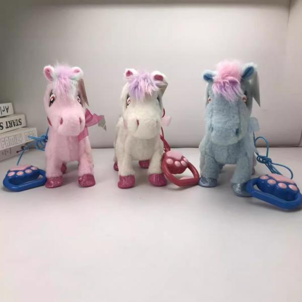 Stuffed Animal Electric Interactive toys Horse Singing Walking Toy for Childrens Gift