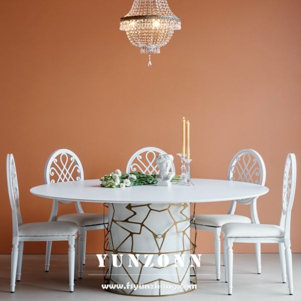 Wholesale Luxury Living Room Furniture Interior Night Club Exterior Turkey Design Black Stainless Steel Table for Wedding