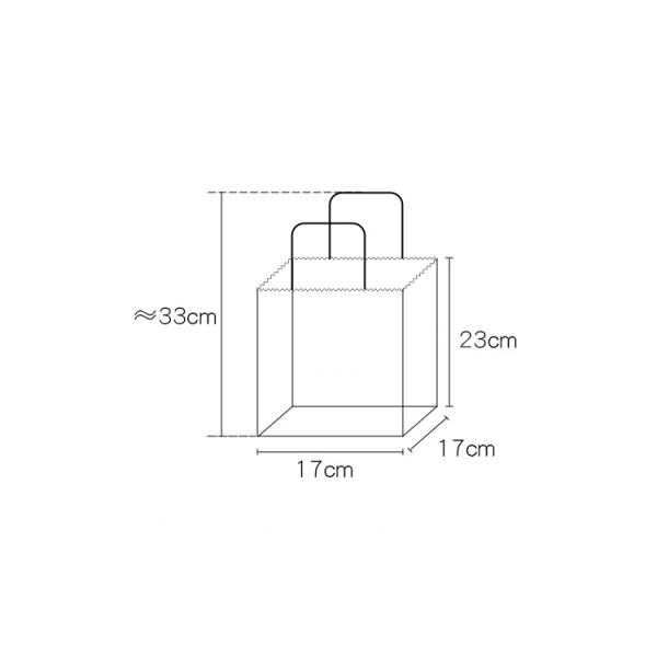 Хозяйственные сумки Biodegradable окружающей среды дружелюбные бумажные 17*17*23cm