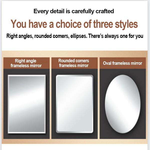 Стенное зеркало Клеевая подставка карман полукруглый компактный волнистый полная длина домашний декор