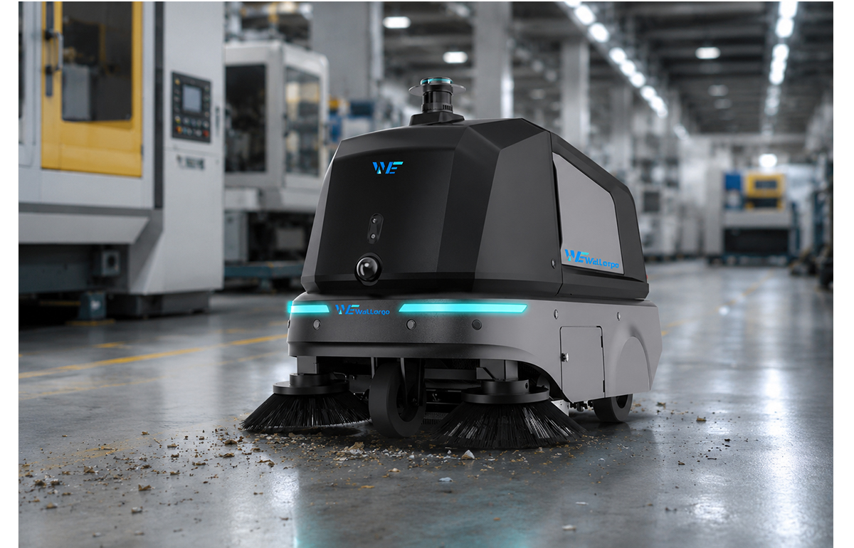High Performance Industrial Outdoor Large-Scale Cleaning Robot 800W High Power Motor Vacuum Smart Sweeper Robot