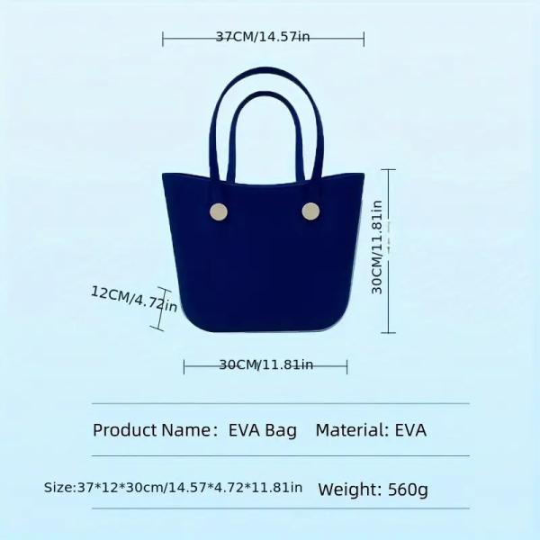 Two Handles Large Rubber Beach Bags Open Closure Type For Shopping