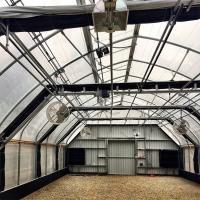 Département automatique respirable de lumière de rideau de roulement de serre chaude en plastique noire de panne d'électricité