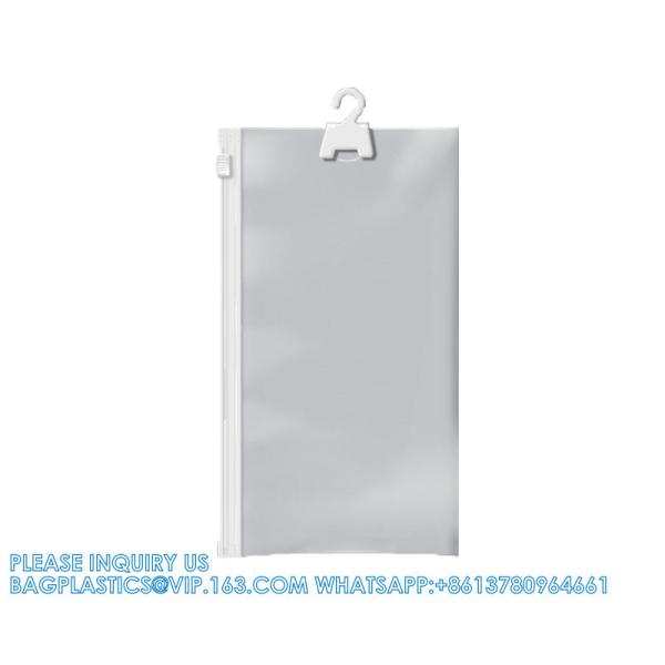 HANGER HOOK BAGS,GARMENT BOTTON CLOSURE BAGS, EVA FROST DRAWSTRING BAGS, VINYL HANGER HOOK BAG